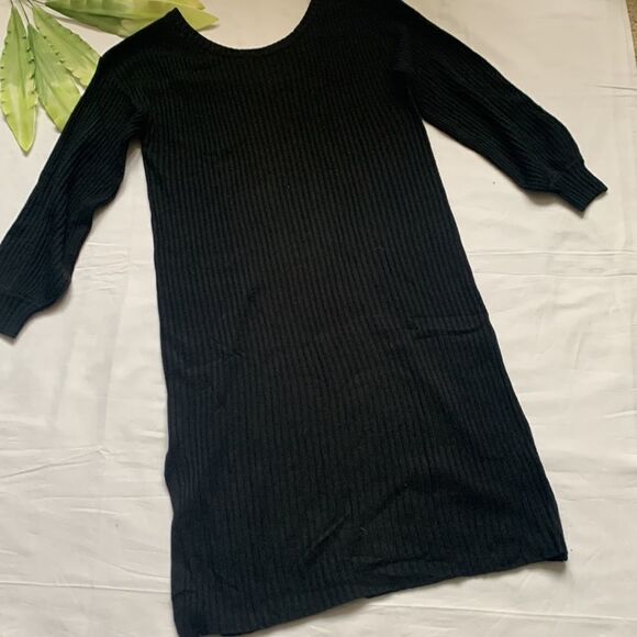 🌟RIBBED Knit Puff Long Sleeves Sweater Dress🌟 - Picture 7 of 12